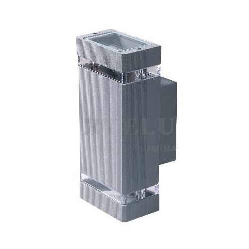 Aplique dicroica GU10 de aluminio para exterior bidireccional modelo Anka Aluminio